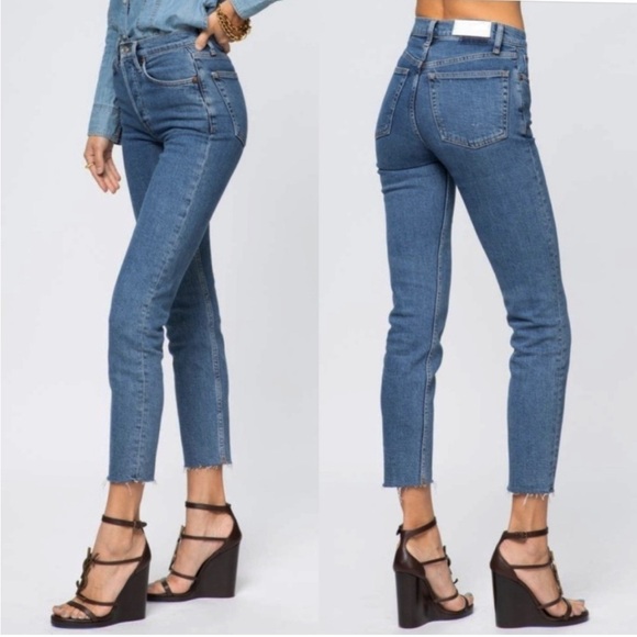 Re/Done Denim - RE/DONE 90s High Rise Ankle Crop Jeans